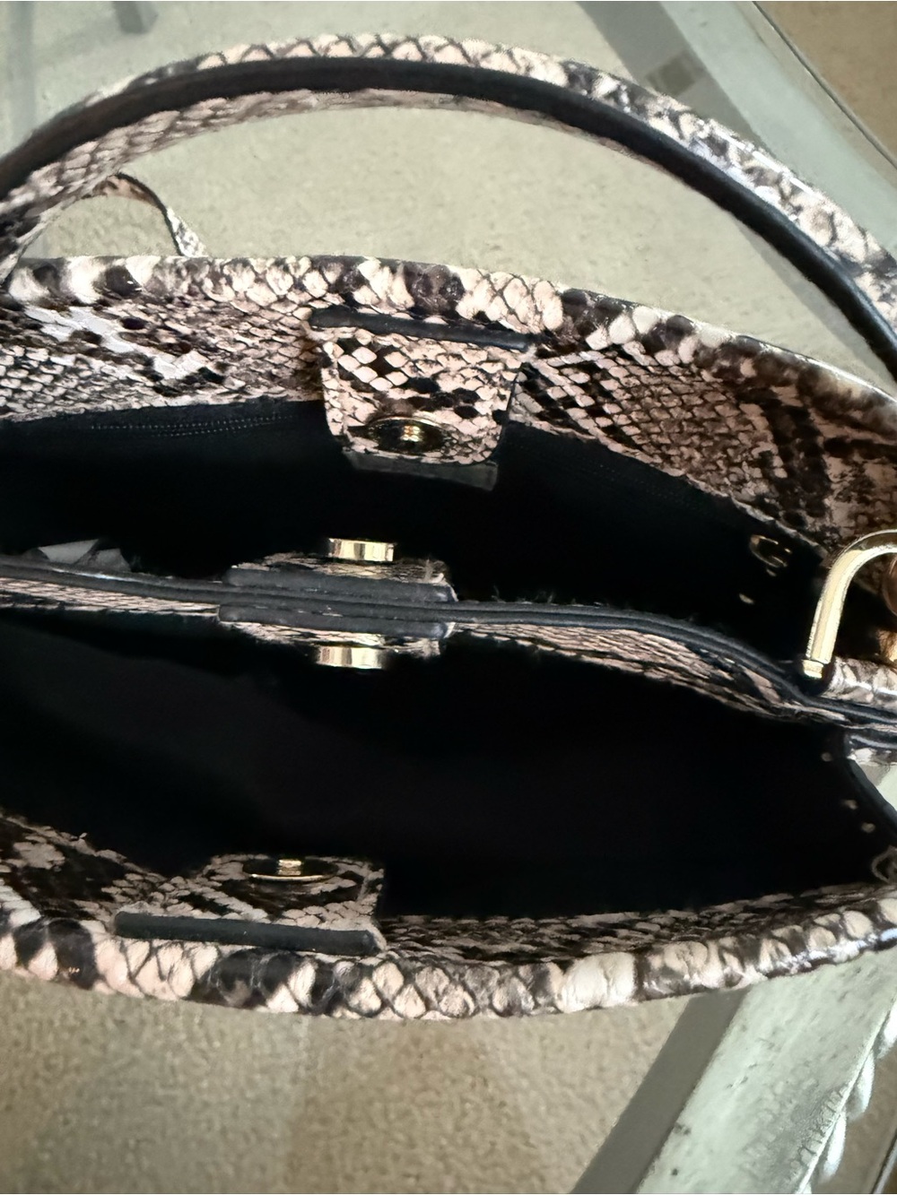 A New Day Structured Snakeskin Mini Bag - Picture 2 of 5